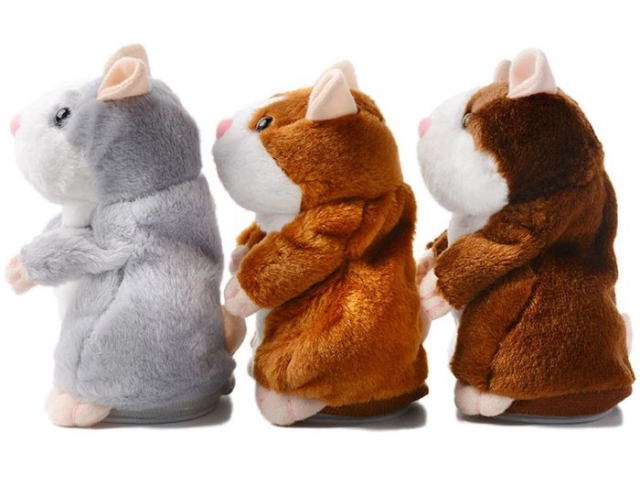 Hovoriaci interaktívny plyšový hamster, ktorý opakuje pohyby - veľkoobchod s hračkami