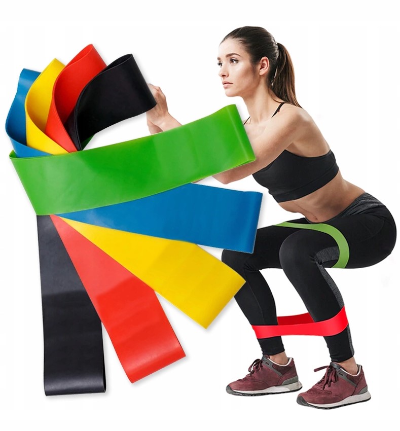Gumené cvičebné pásy 5x mini band fitness set