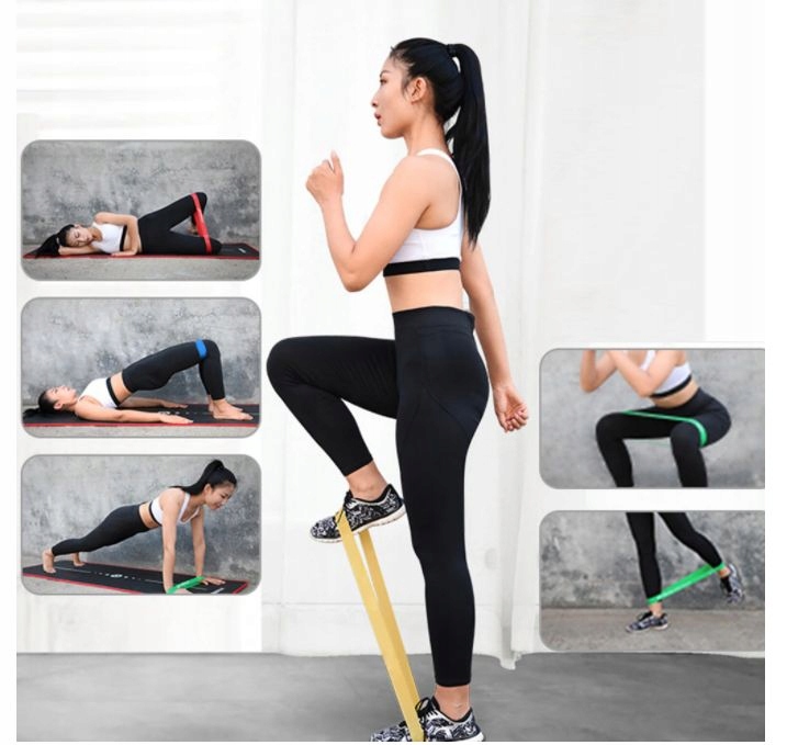 Gumené cvičebné pásy 5x mini band fitness set