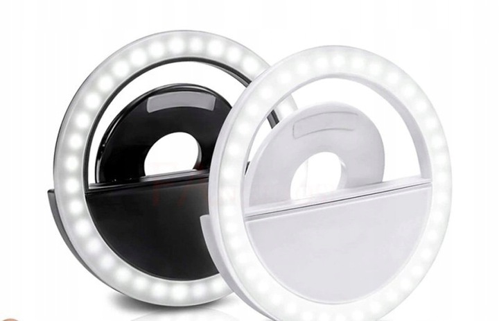 Selfie LED USB krúžková lampa s batériou a Micro USB káblom