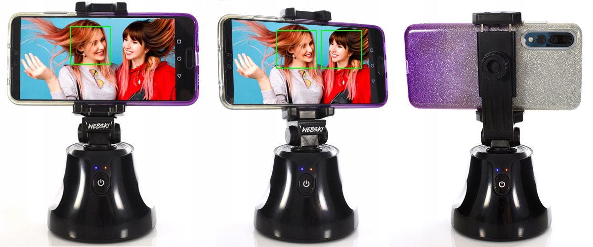360° inteligentný otáčací držiak na telefón s rozpoznávaním tváre