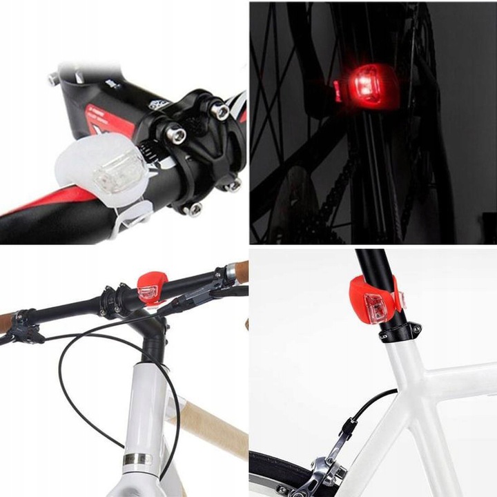 Súprava LED svetiel na bicykel, predné a zadné - 2 kusy