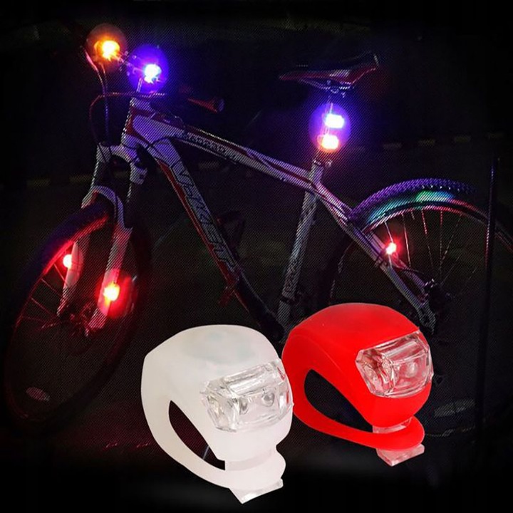 Súprava LED svetiel na bicykel, predné a zadné - 2 kusy