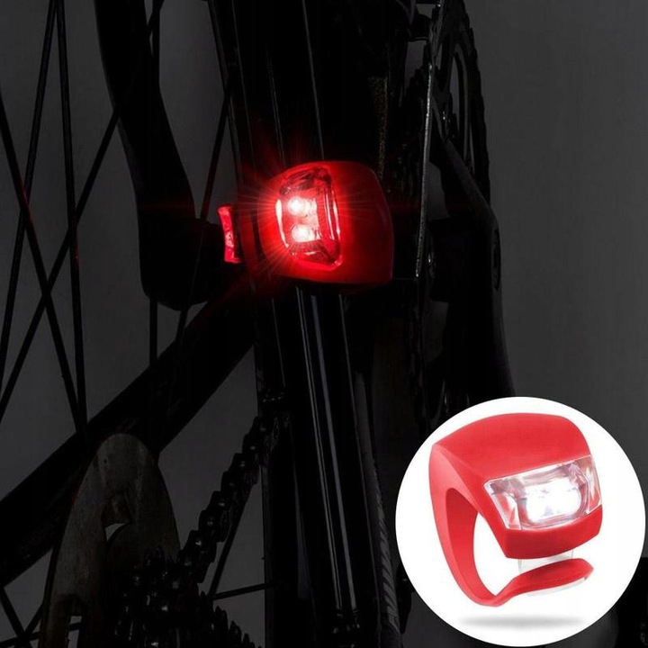 Súprava LED svetiel na bicykel, predné a zadné - 2 kusy