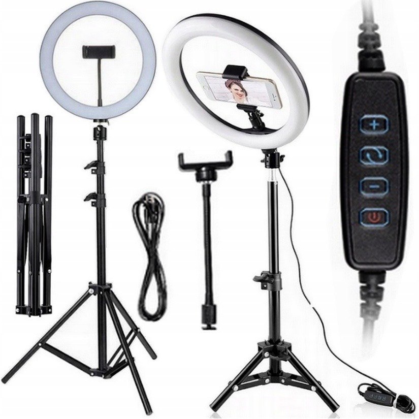 LED kruhová lampa na selfie a make-up so statívom 220 cm