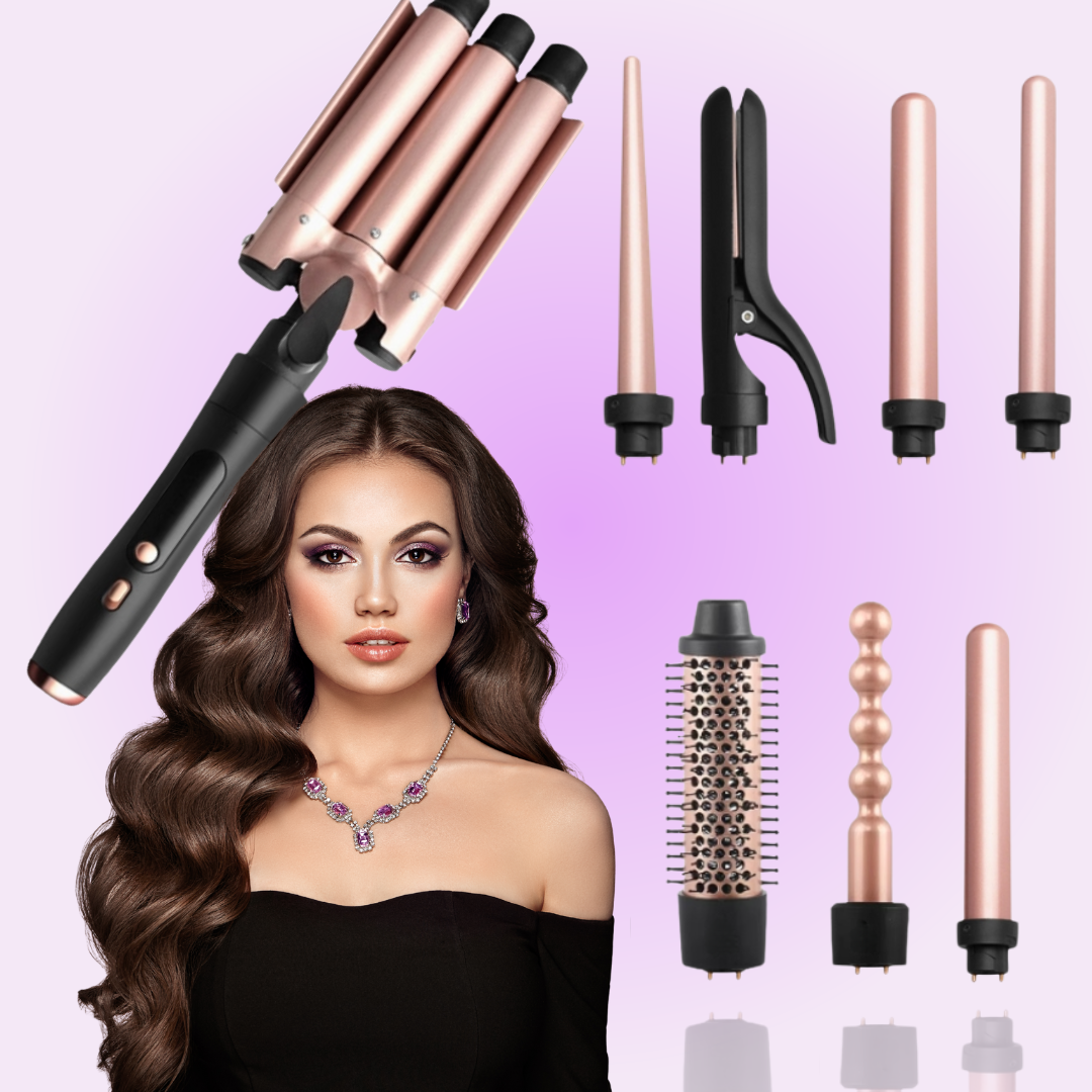 8-v-1 Viacúčelový Kulmofén a Vlnový Set
