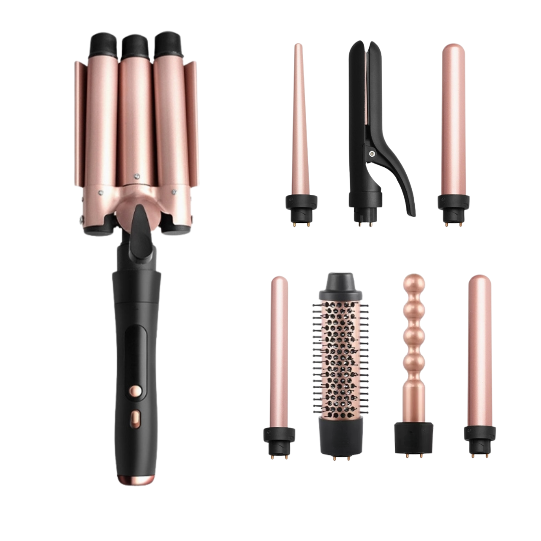 8-v-1 Viacúčelový Kulmofén a Vlnový Set