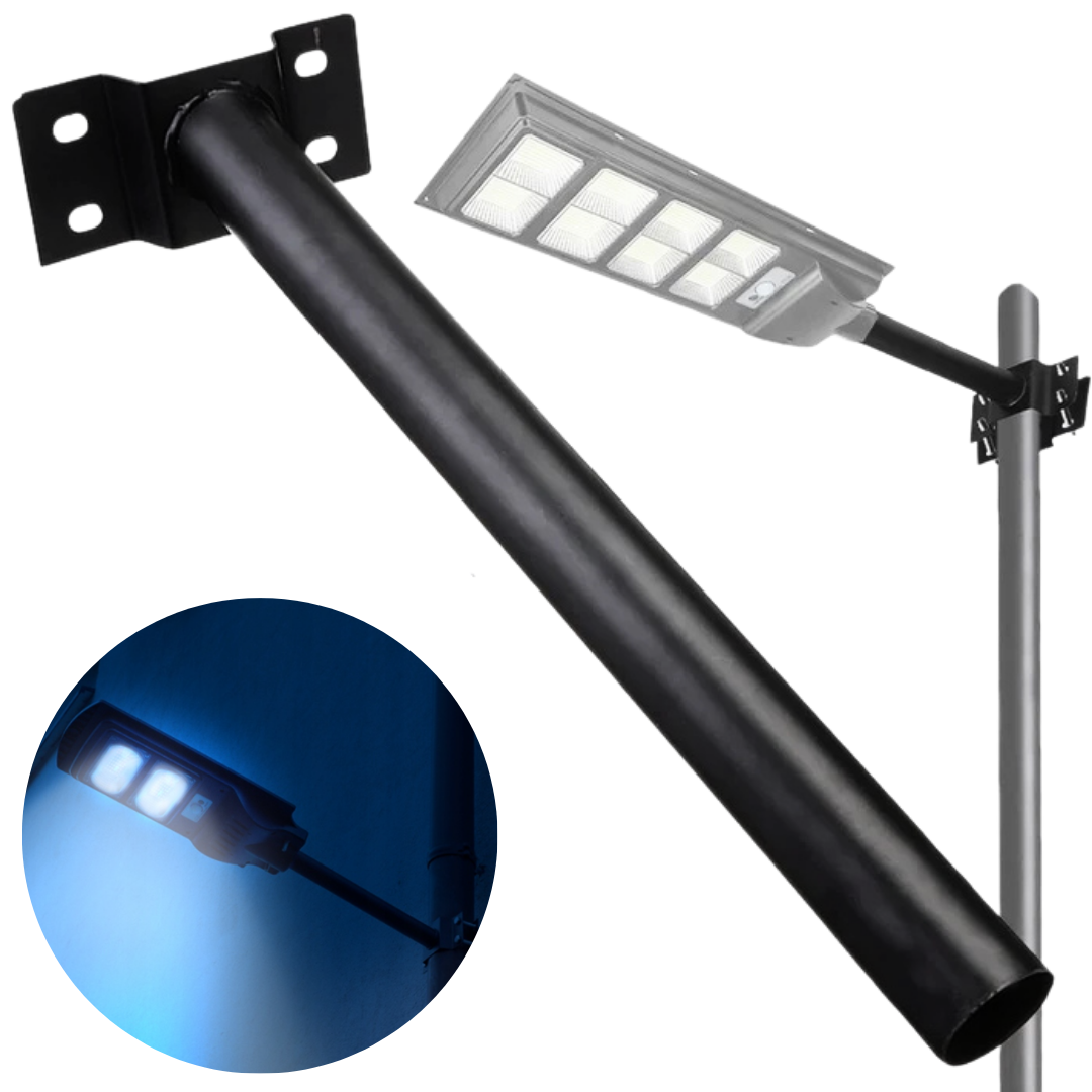 Čierny držiak pouličnej lampy