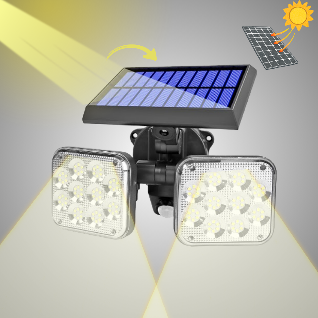 Solárna lampa 120 LED s pohybovým senzorom za súmraku JD-2108