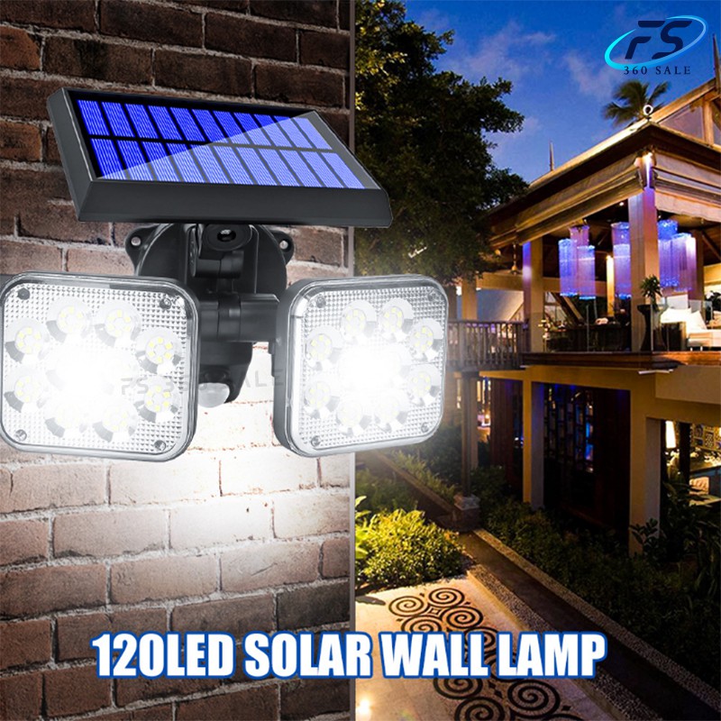 Solárna lampa 120 LED s pohybovým senzorom za súmraku JD-2108