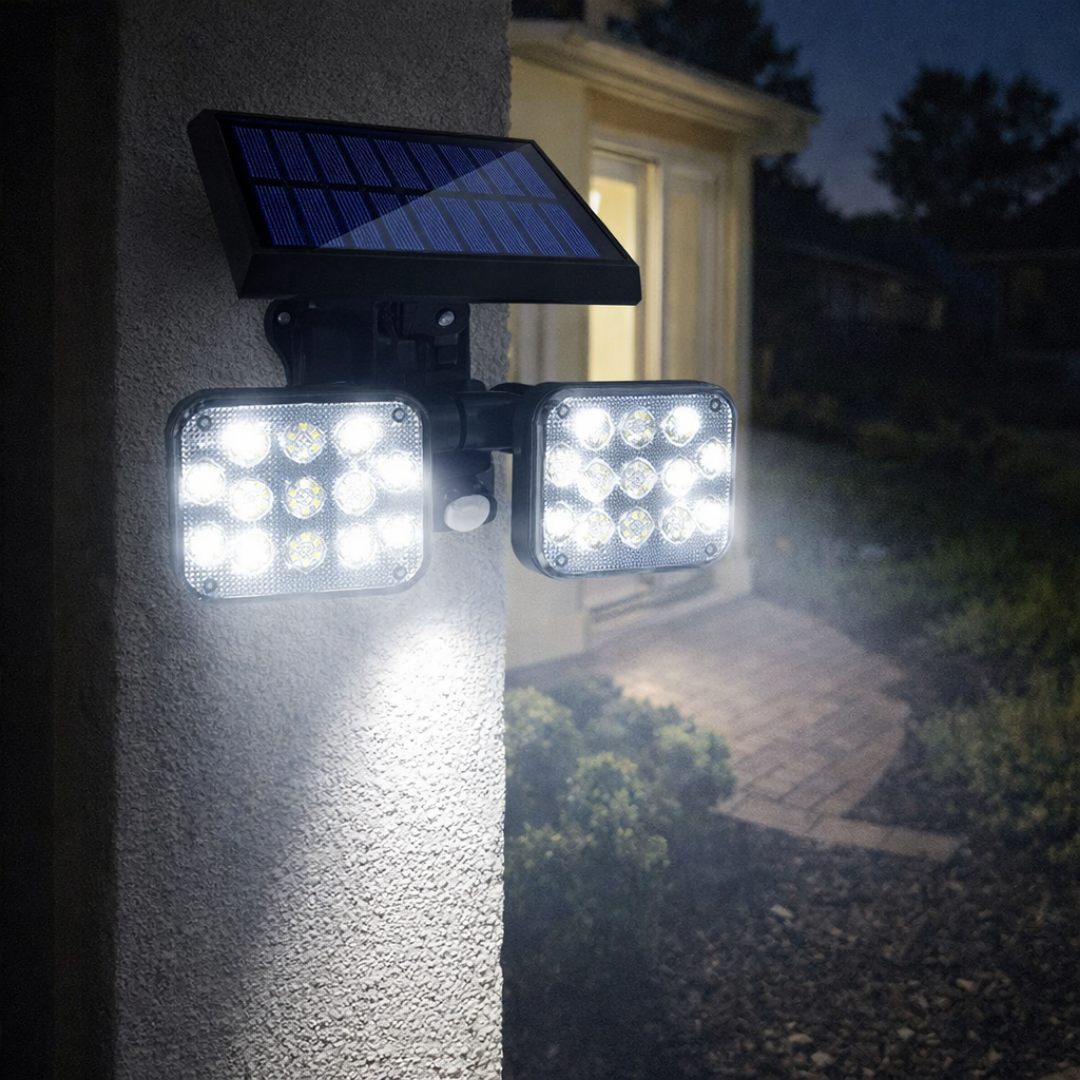 Solárna lampa 120 LED s pohybovým senzorom za súmraku JD-2108