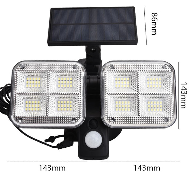Solárna lampa 120 LED s pohybovým senzorom