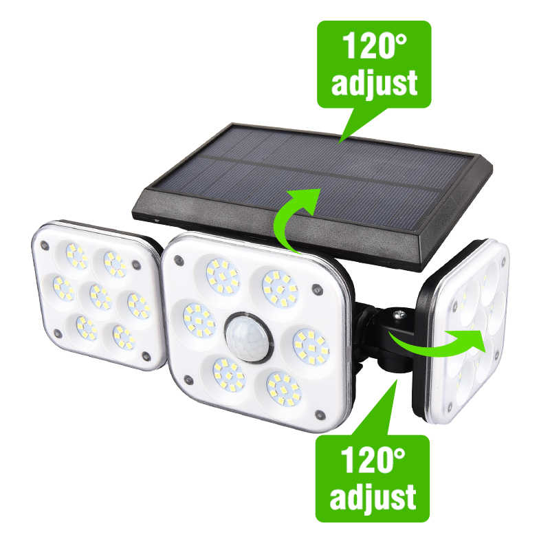 Solárna lampa s 138 LED diódami a pohybovým senzorom