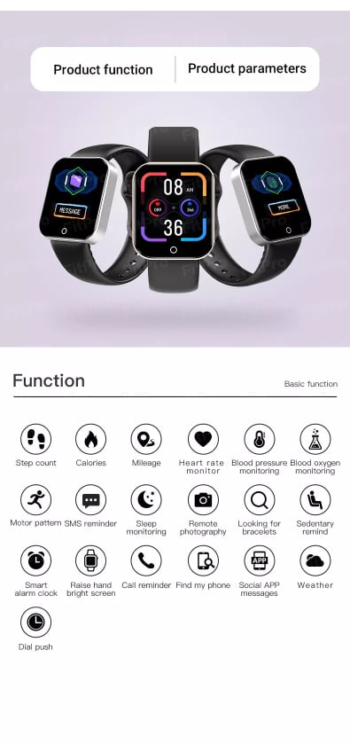 Smartwatch I7 odolný voči striekajúcej vode