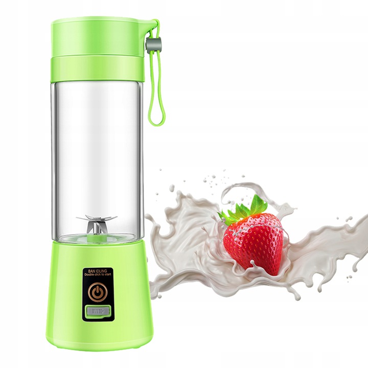 Prenosný mixér pre turistov, USB, batéria, 380 ml