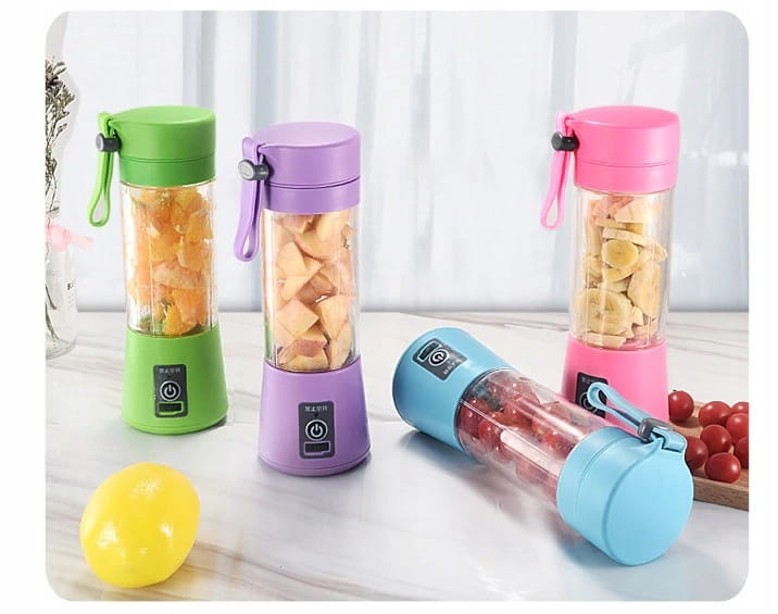 Prenosný mixér pre turistov, USB, batéria, 380 ml