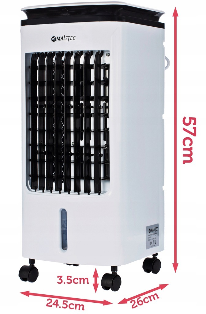 Prenosný klimatizér s vodou a diaľkovým ovládaním, 80W, 4L, 4v1
