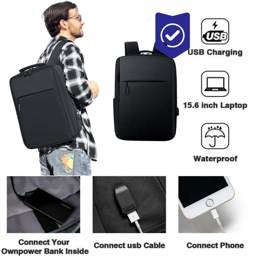 Vodotesný batoh proti krádeži s USB portom