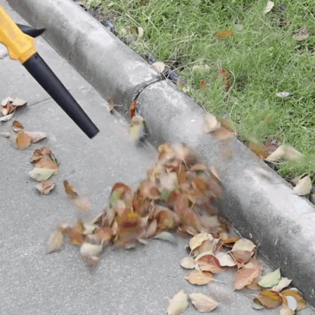 Bezdrôtový elektrický fúkač – žltý a modrý | Dvojité 21V alebo 48V batérie