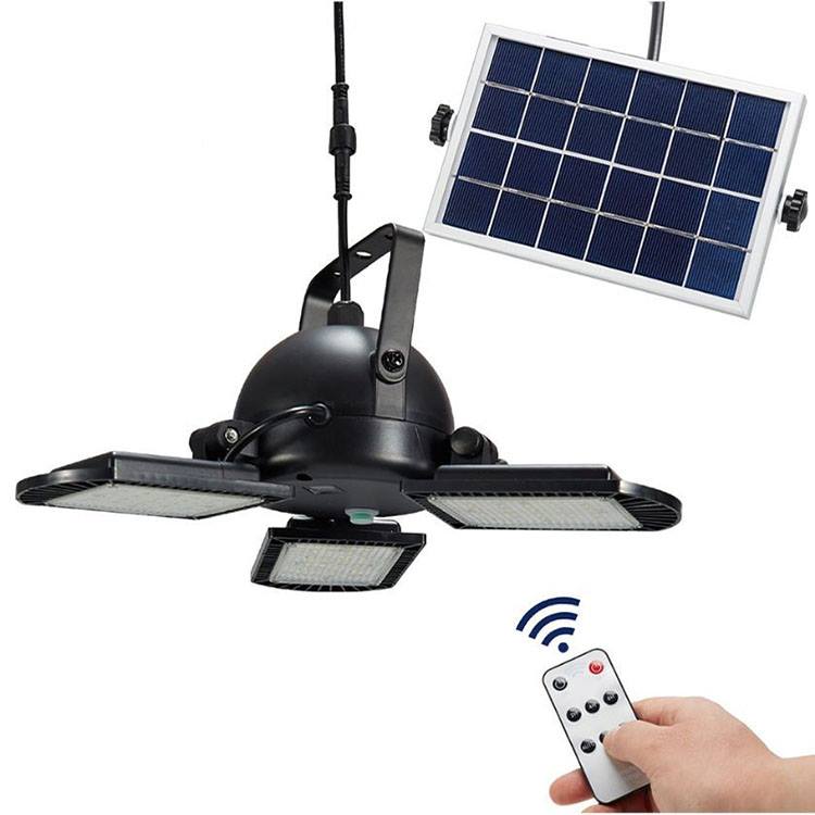 Moderná solárna lampa s diaľkovým ovládaním, 6 režimov