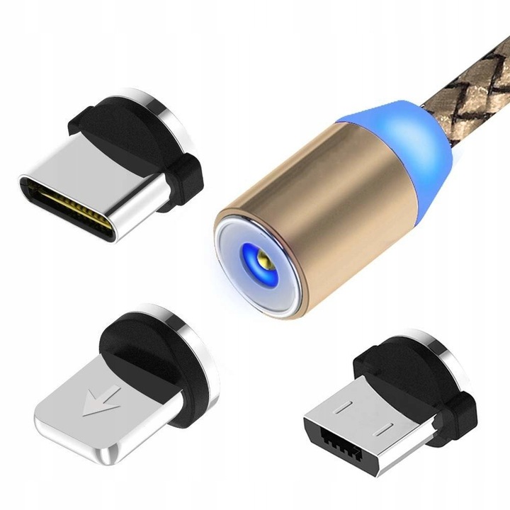 Magnetický nabíjací kábel 3v1 (Micro USB, C, iPhone)