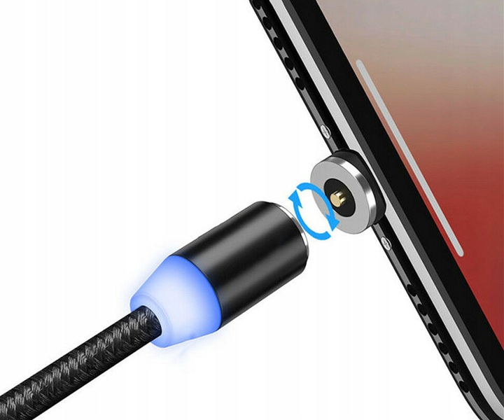 Magnetický nabíjací kábel 3v1 (Micro USB, C, iPhone)