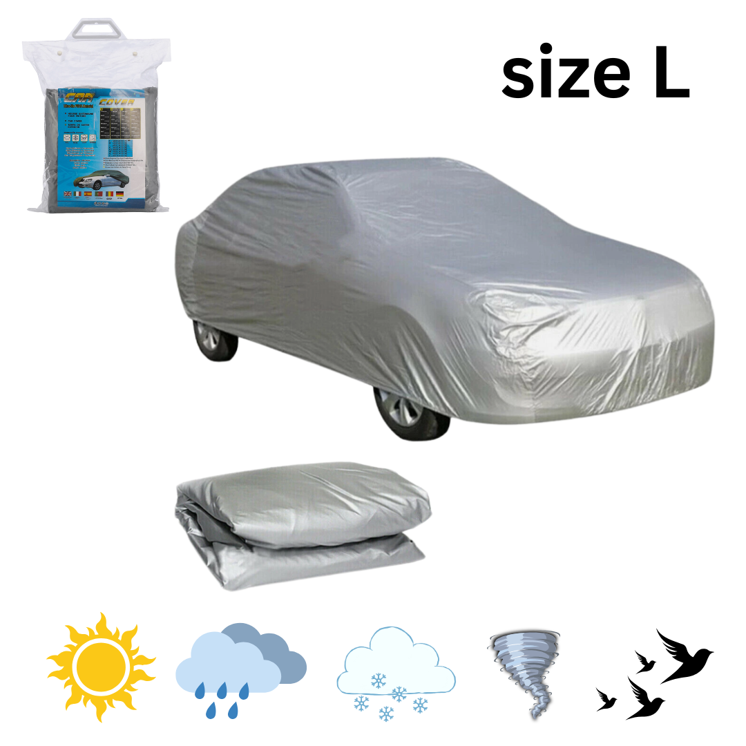 Prémiový šedý obal na auto - celoročná ochrana (veľkosť L/XL) - veľkosť L