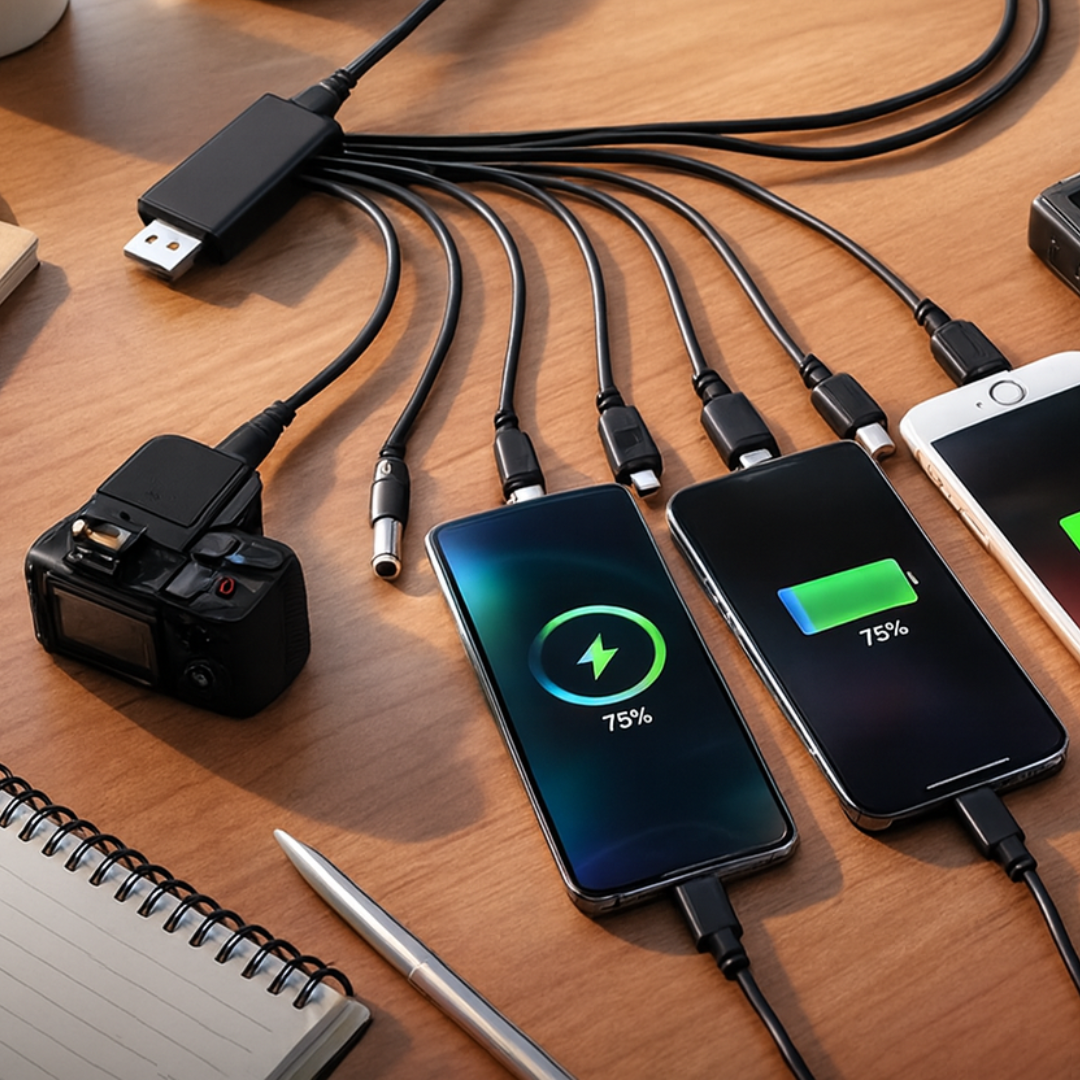 10 v 1 USB nabíjací kábel s viacerými konektormi