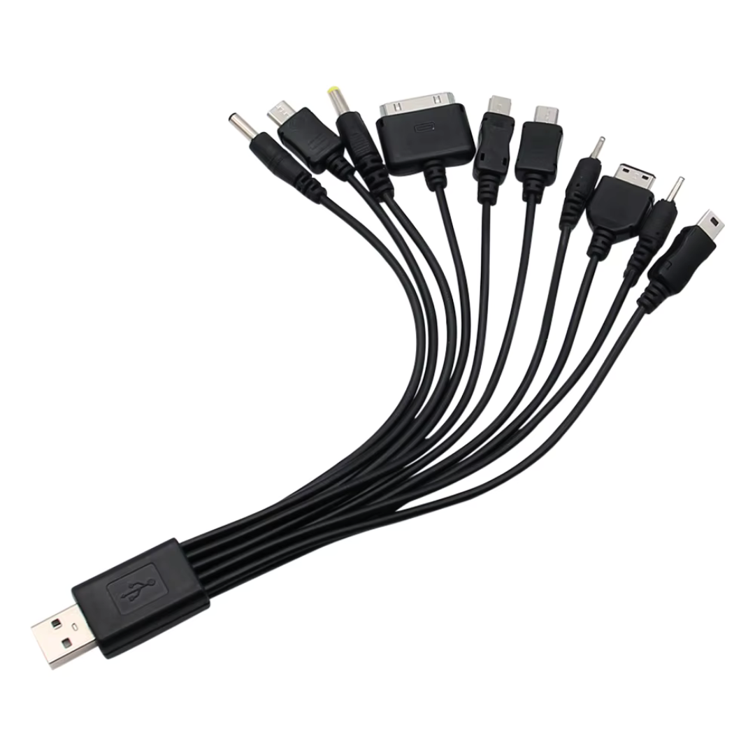10 v 1 USB nabíjací kábel s viacerými konektormi