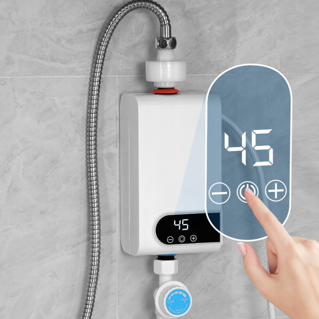 Okamžitý beznádržkový elektrický ohrievač vody – 3500W | Digitálny displej