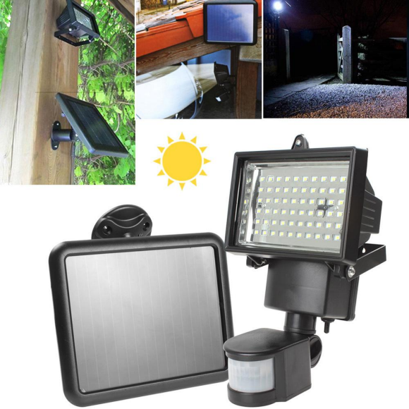 Solárna lampa s pohybovým a súmrakovým senzorom 15W