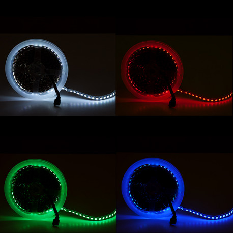 SMD LED pásik 5m RGB s napájaním a diaľkovým ovládaním