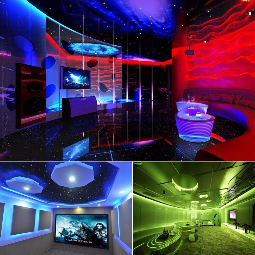 SMD LED pásik 5m RGB s napájaním a diaľkovým ovládaním