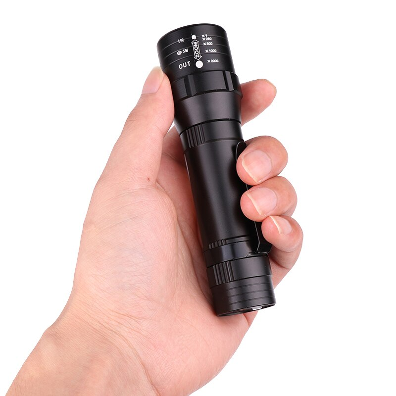 Taktická baterka COB so zoomom XML T6 USB