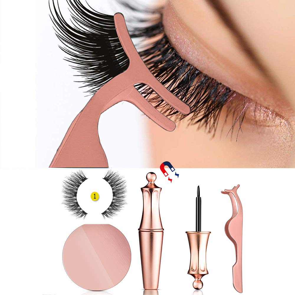 3D Magnetické Riasy - 7 Párov s Magnetickým Eyelinerom a Aplikátorom