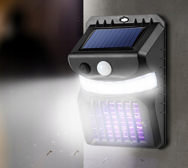 Solárna nástenná lampa s funkciou odpudzovania hmyzu