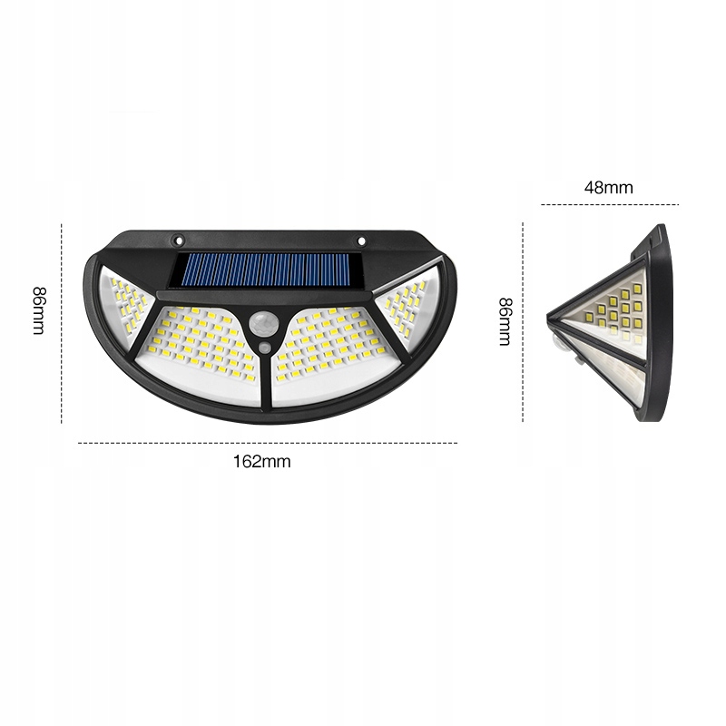 SOLÁRNA LAMPA 102 LED s Pohybovým a Súmrakovým Senzorom