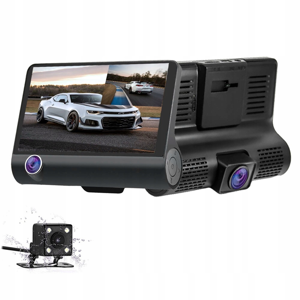 Záznamník jazdy s 3 cúvacími kamerami vo Full HD
