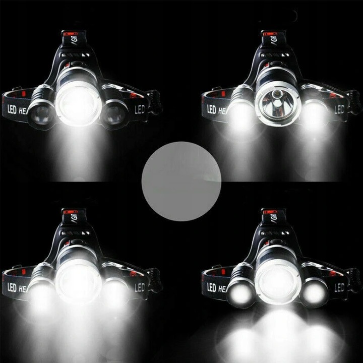 Silná čelovka s 1T6 a 2 LED diódami
