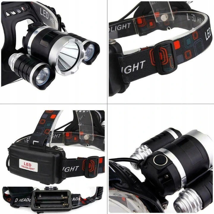 Silná čelovka s 1T6 a 2 LED diódami