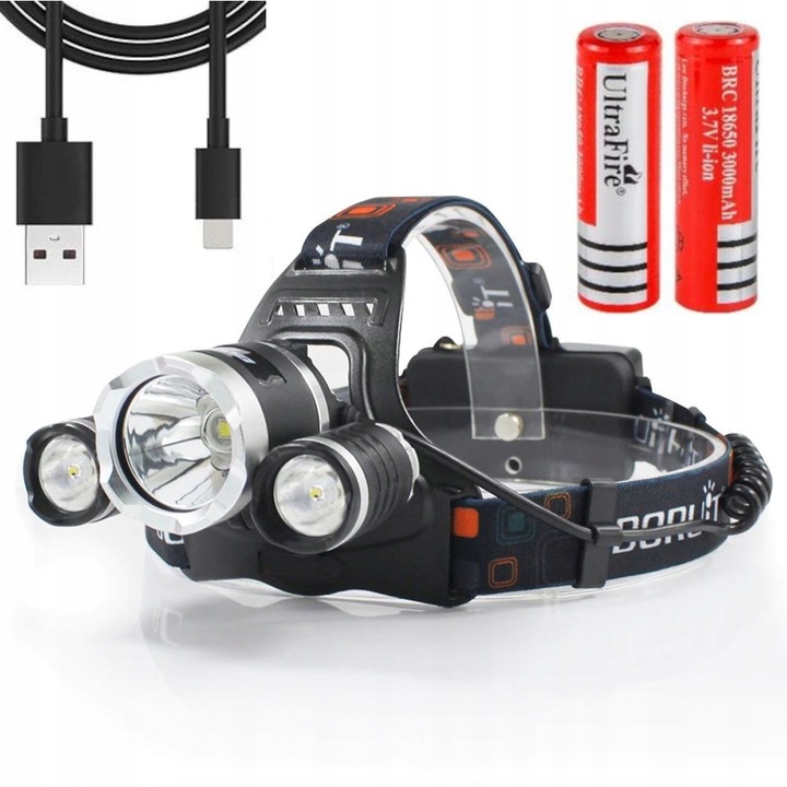 Silná čelovka s 1T6 a 2 LED diódami
