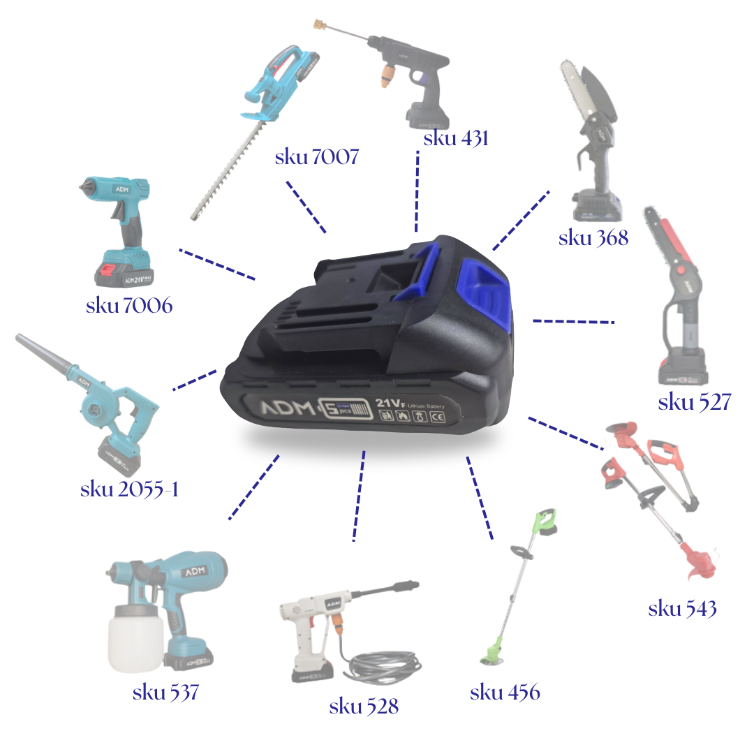 Nabíjateľná lítiová batéria 21V pre elektrické mini náradie ADM