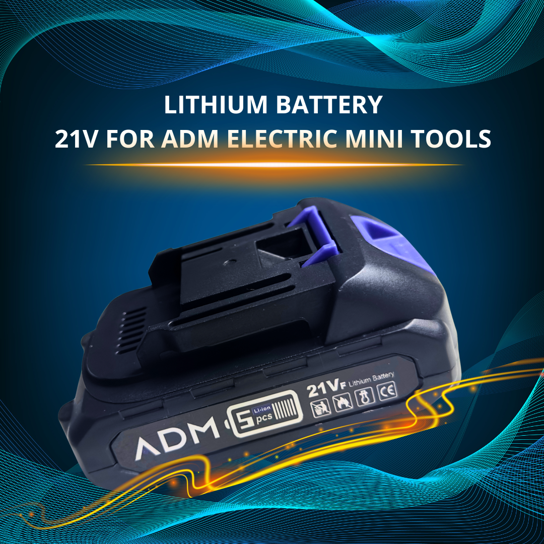 Nabíjateľná lítiová batéria 21V pre elektrické mini náradie ADM