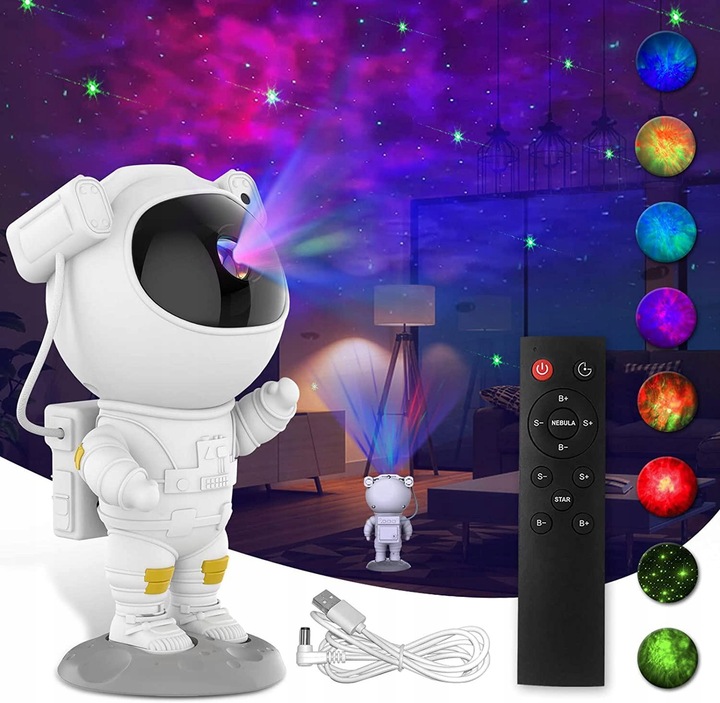 Astronaut LED projektor hviezd