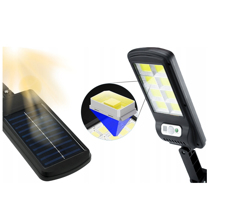 ADM solárna pouličná lampa s pohybovým senzorom 1 200 mAh a diaľkovým ovládaním