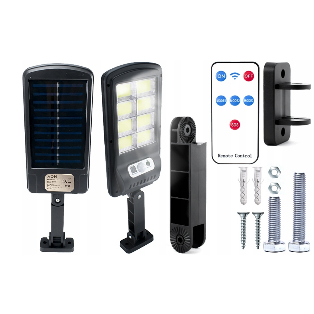 ADM solárna pouličná lampa s pohybovým senzorom 1 200 mAh a diaľkovým ovládaním