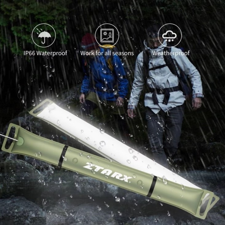 Nafukovacie LED svetlo na kempovanie s USB
