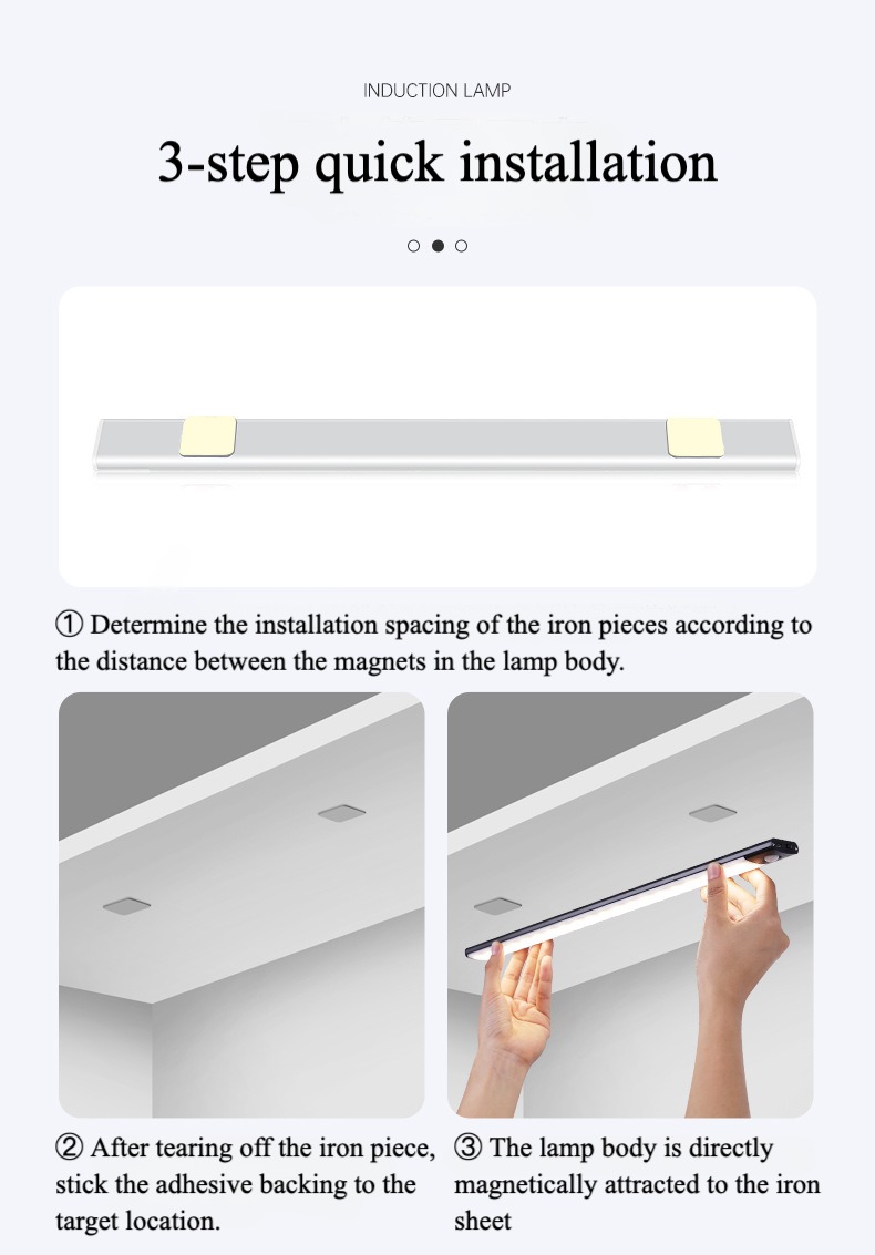 Inteligentná LED lampa s pohybovým senzorom, 30 cm