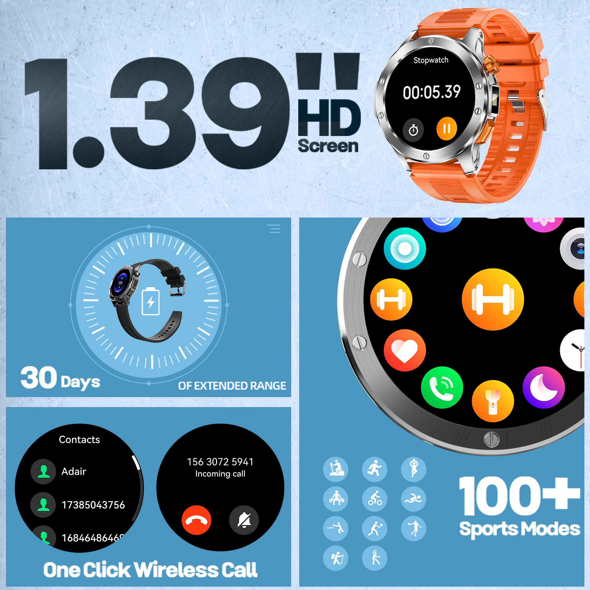 Smartwatch V21 s baterkou a viac ako 100 športovými režimami