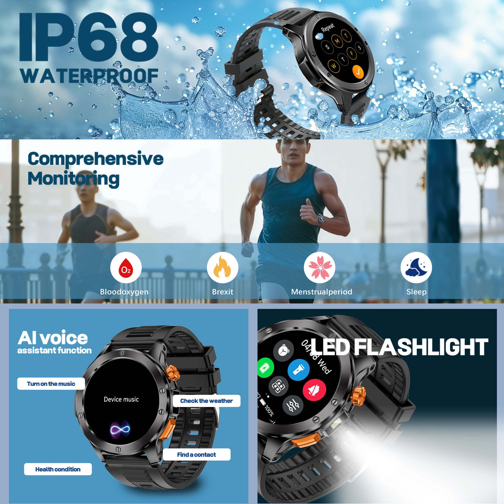 Smartwatch V21 s baterkou a viac ako 100 športovými režimami